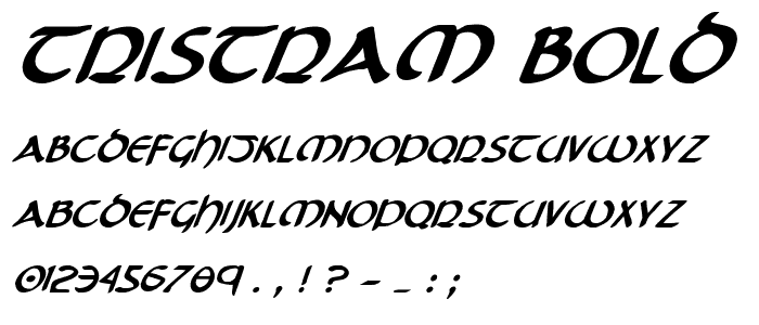 Tristram Bold Italic font